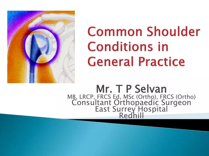 common shoulder conditions in general practice
