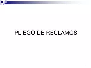 pliego de reclamos