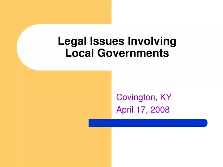 legal issues involving local governments