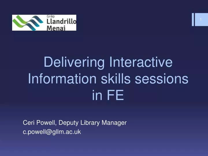 delivering interactive information skills sessions in fe