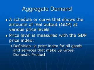 aggregate demand