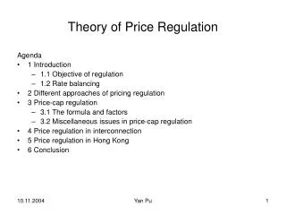 Theory of Price Regulation