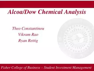 Alcoa/Dow Chemical Analysis