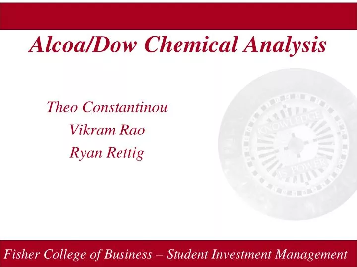 alcoa dow chemical analysis