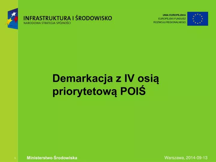 demarkacja z iv osi priorytetow poi