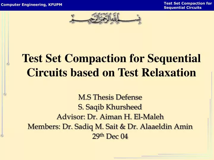 test set compaction for sequential circuits based on test relaxation