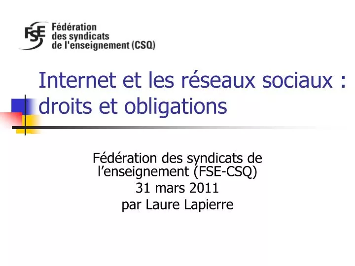 internet et les r seaux sociaux droits et obligations