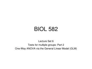 BIOL 582