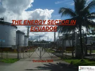 THE ENERGY SECTOR IN ECUADOR