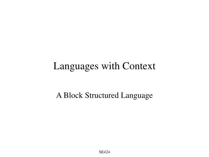 languages with context