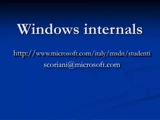 Windows internals