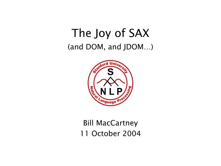 the joy of sax and dom and jdom