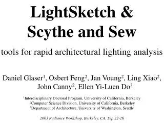 LightSketch &amp; Scythe and Sew