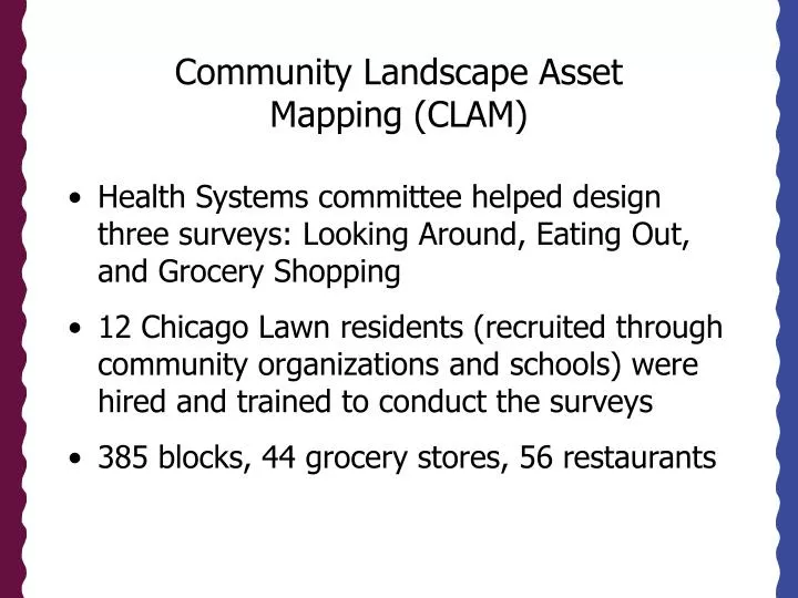 community landscape asset mapping clam