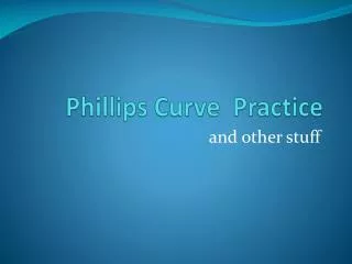 phillips curve practice