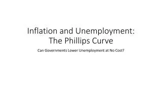 inflation and unemployment the phillips curve