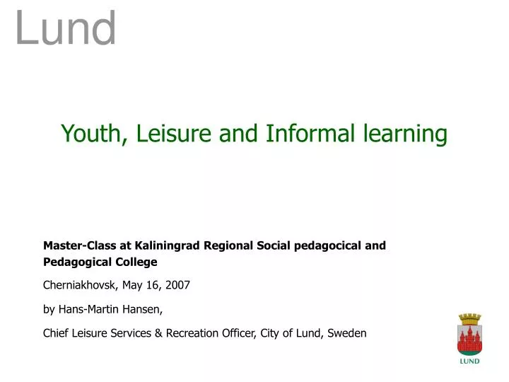 youth leisure and informal learning