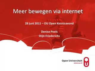 meer bewegen via internet