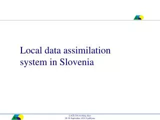Local data assimilation system in Slovenia
