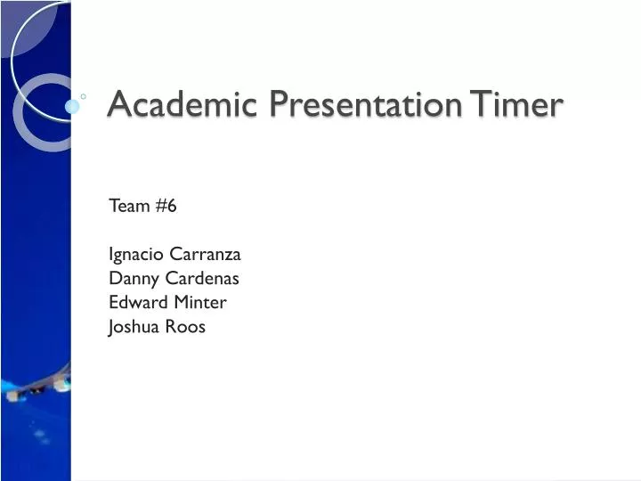academic presentation timer
