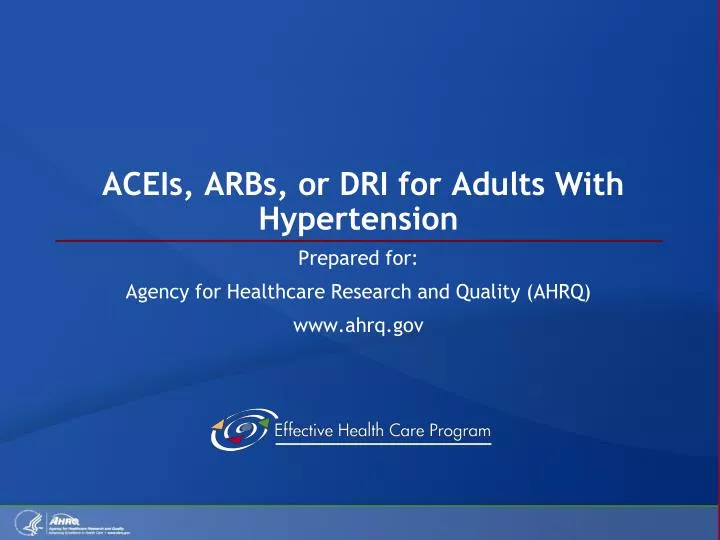 aceis arbs or dri for adults with hypertension
