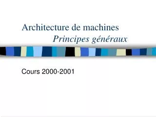 architecture de machines principes g n raux