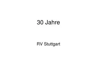 30 jahre
