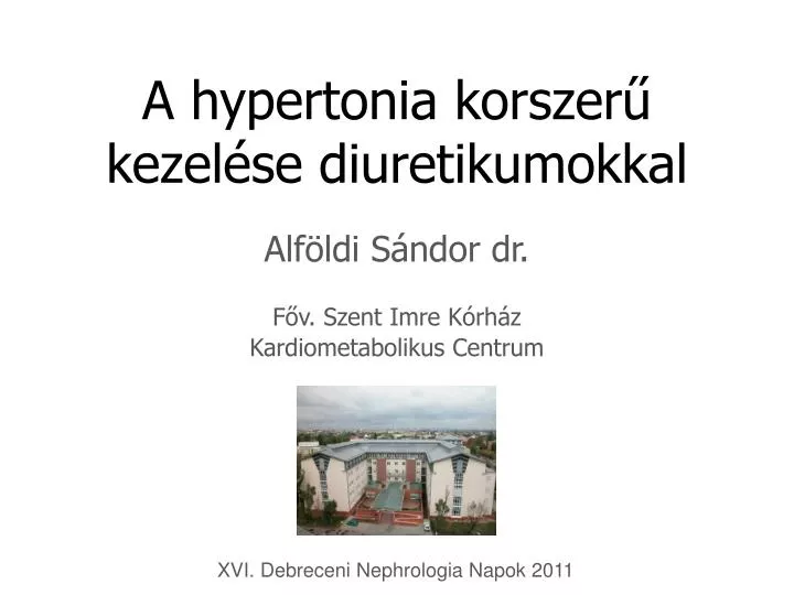 a hypertonia korszer kezel se diuretikumokkal
