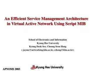 An Efficient Service Management Architecture in Virtual Active Network Using Script MIB
