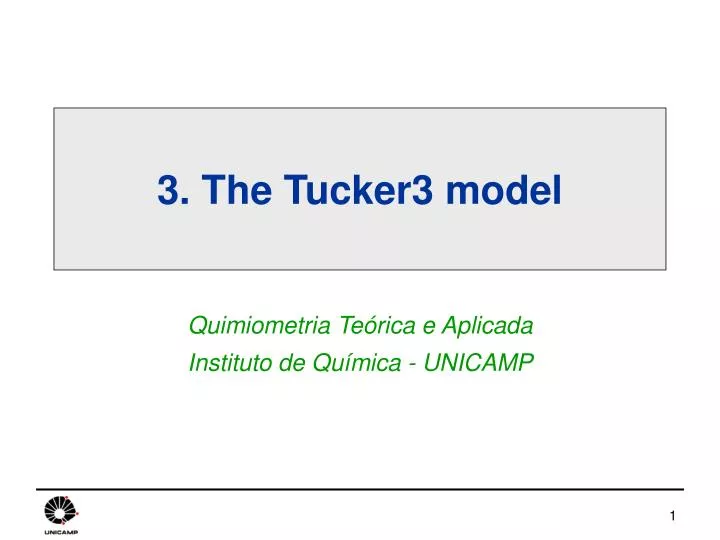 3 the tucker3 model