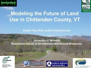 Modeling the Future of Land Use in Chittenden County, VT