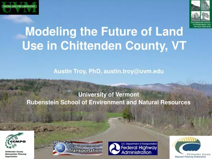 modeling the future of land use in chittenden county vt