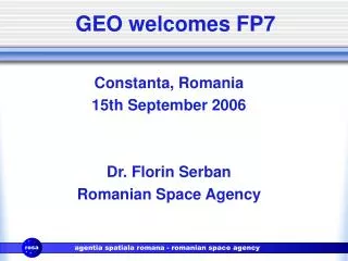 GEO welcomes FP7