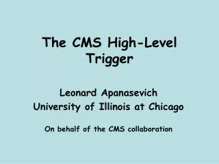 the cms high level trigger