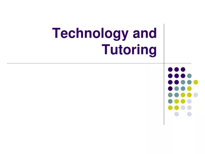 technology and tutoring