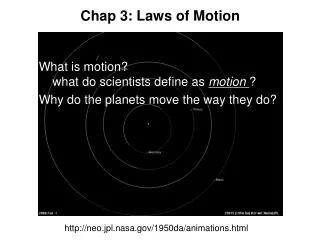 Chap 3: Laws of Motion
