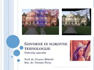 govorne in slikovne tehnologije