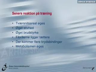 seners reaktion p tr ning