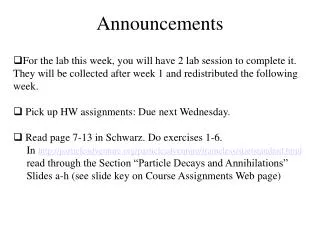 announcements