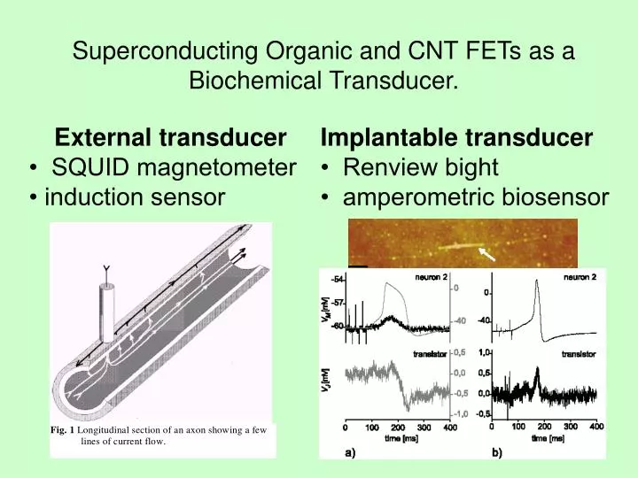 superconducting organic and cnt fets as a biochemical transducer