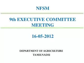 NFSM 9th EXECUTIVE COMMITTEE MEETING 16-05-2012