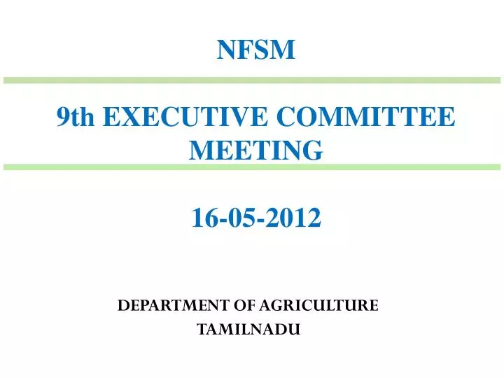 nfsm 9th executive committee meeting 16 05 2012