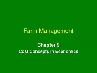 farm management