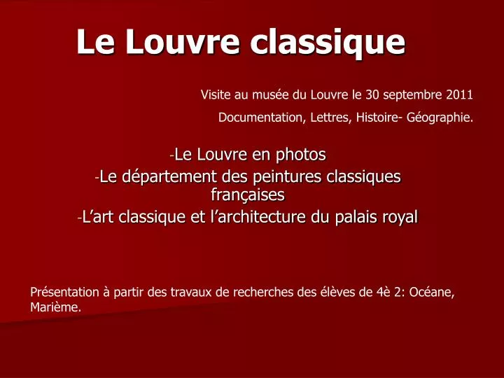 le louvre classique