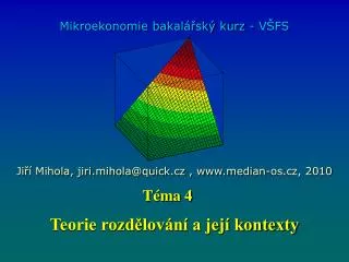 teorie rozd lov n a jej kontexty