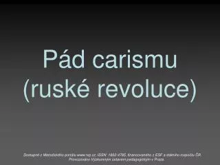 p d carismu rusk revoluce