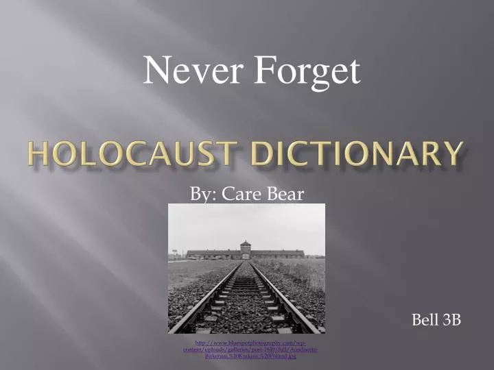 holocaust dictionary