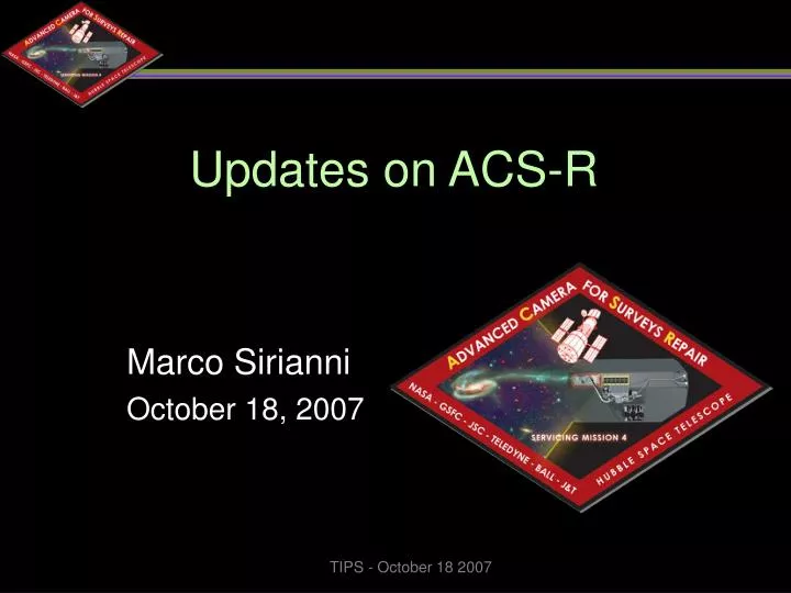 updates on acs r