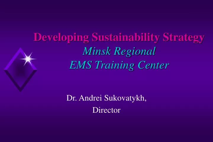 developing sustainability strategy minsk regional ems training center