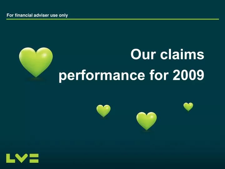 our claims performance for 2009